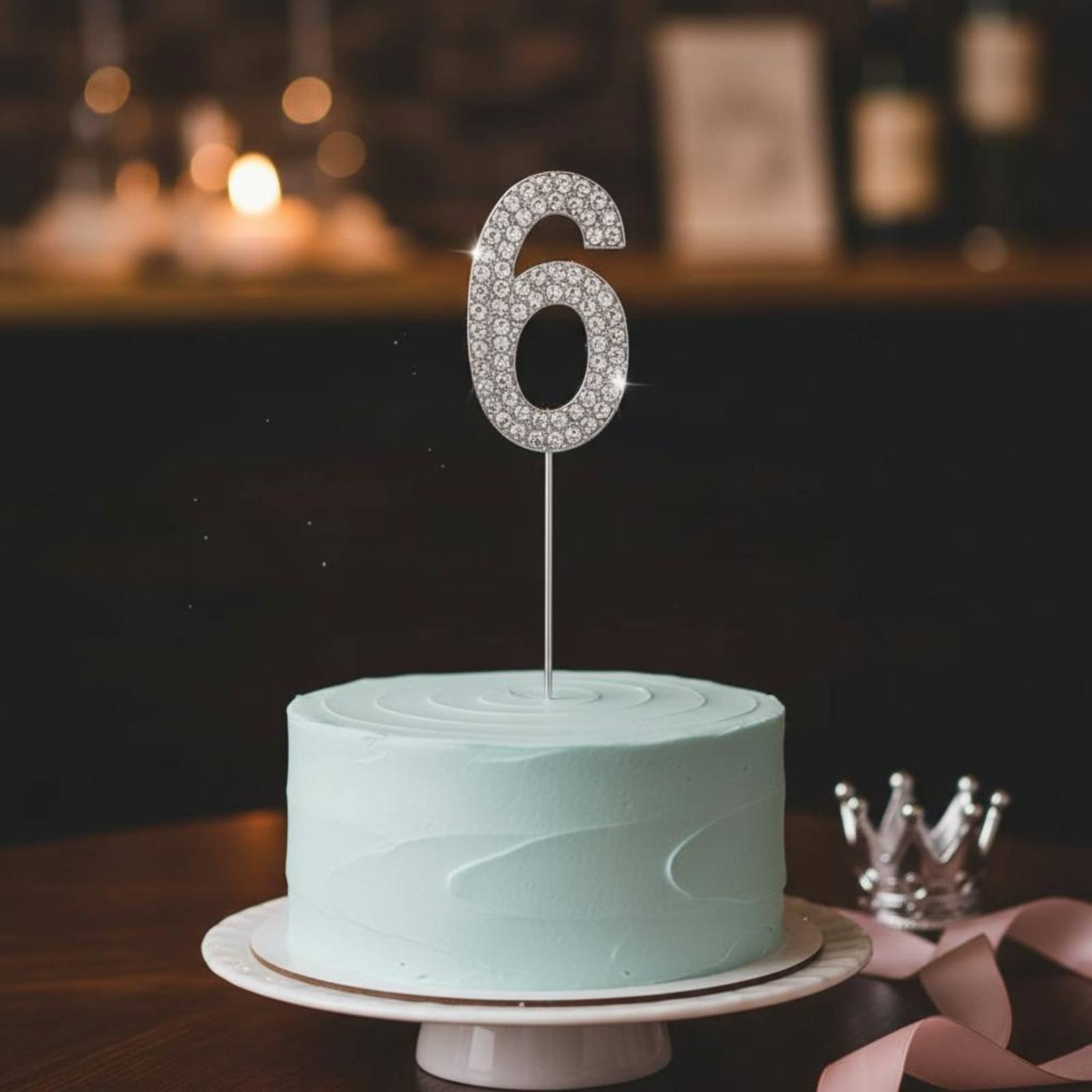 Candle. Queen - Crystal Crown Cake Topper Sparkling Crown