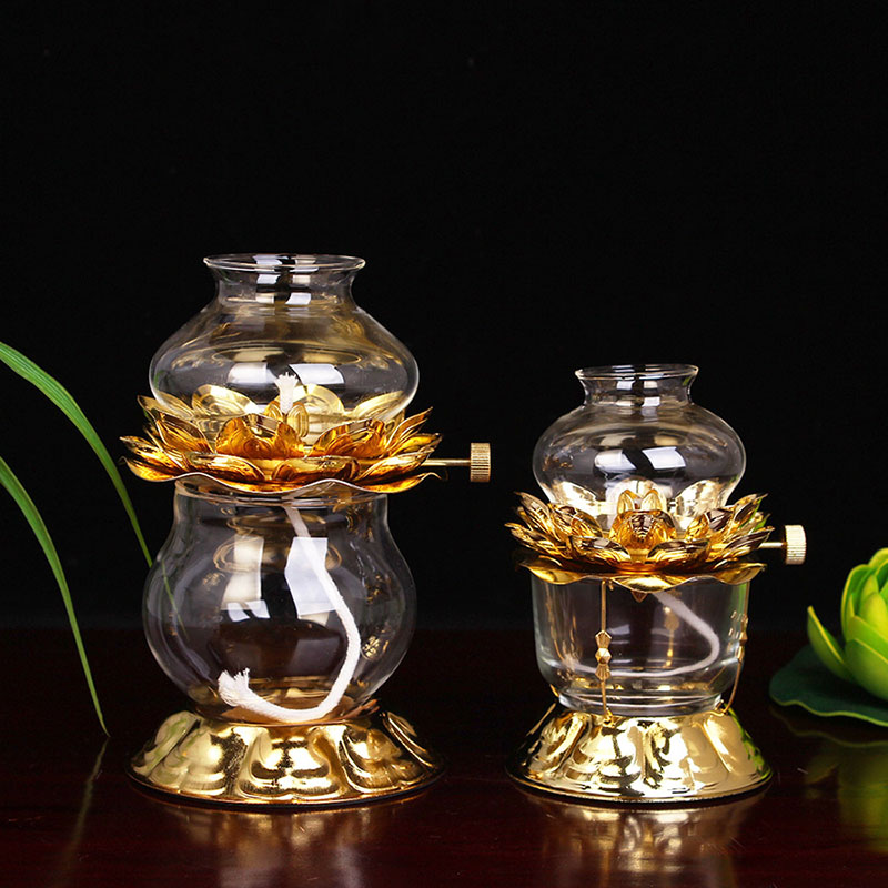 Candle Zero - Golden Oil Lamp For Buddhist With