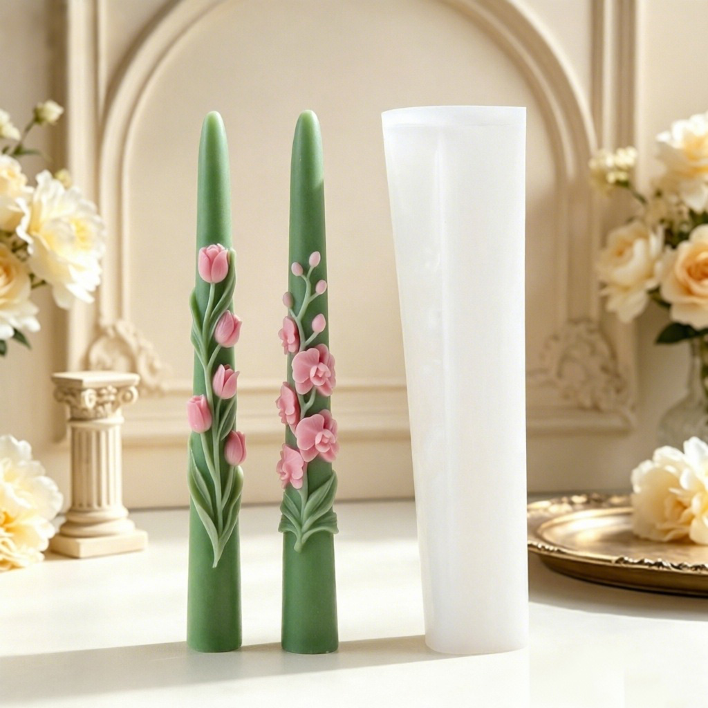 Long Pole Flower Taper Candle  - Candle Supplies Storage ulasan dan harga