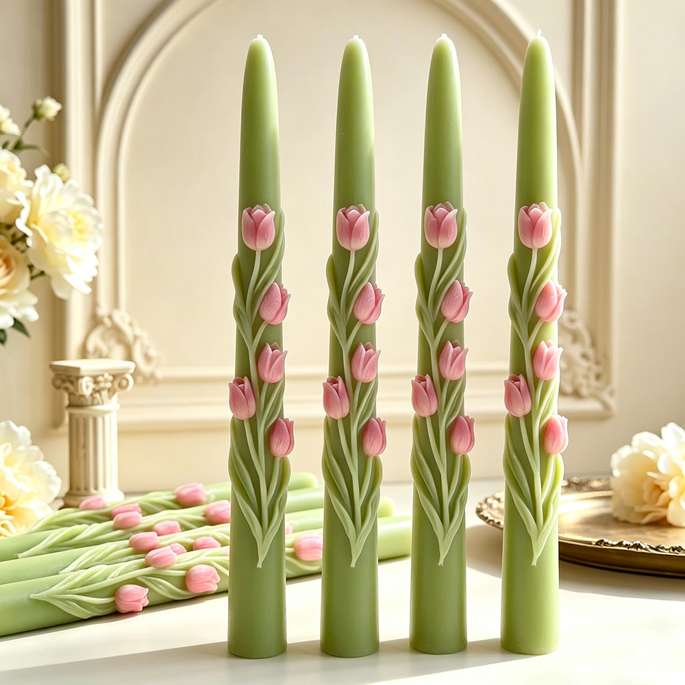 Long Pole Flower Taper Candle  - Candle Supplies Storage ulasan dan harga