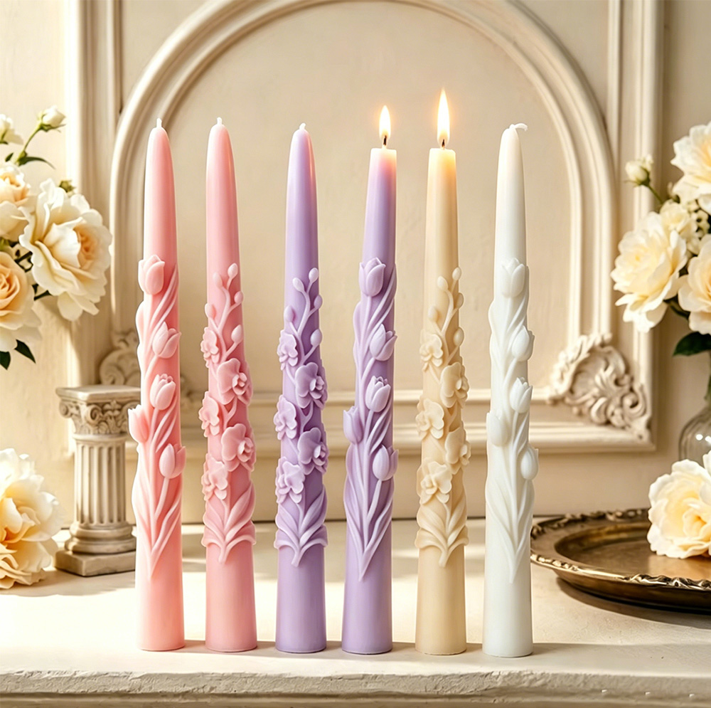 Long Pole Flower Taper Candle  - Candle Supplies Storage ulasan dan harga