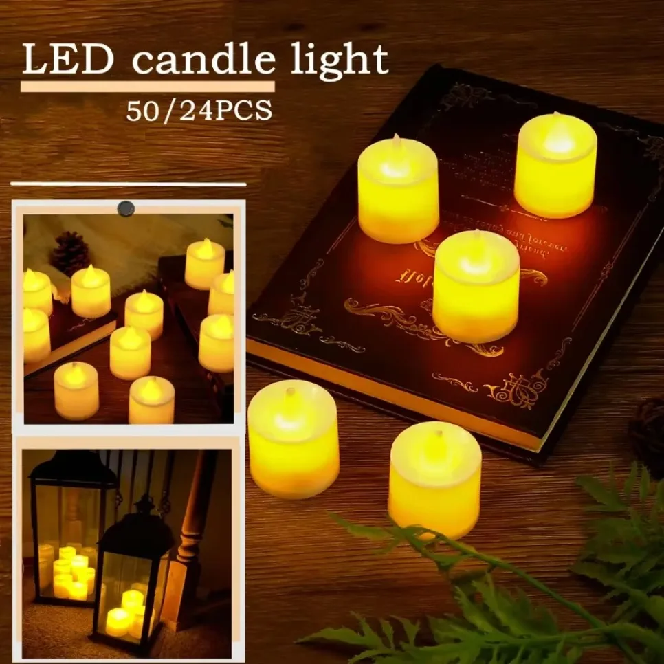 50/24PCS Colorful LED Simulati - Candle Zero ulasan dan harga