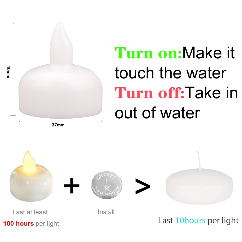 Flameless Floating Candles Fli - Candle Zero ulasan dan harga