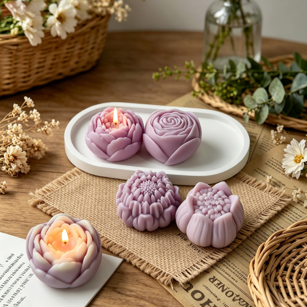 3D Flower Silicone Mold Peony  - Candle Supplies Shop ulasan dan harga