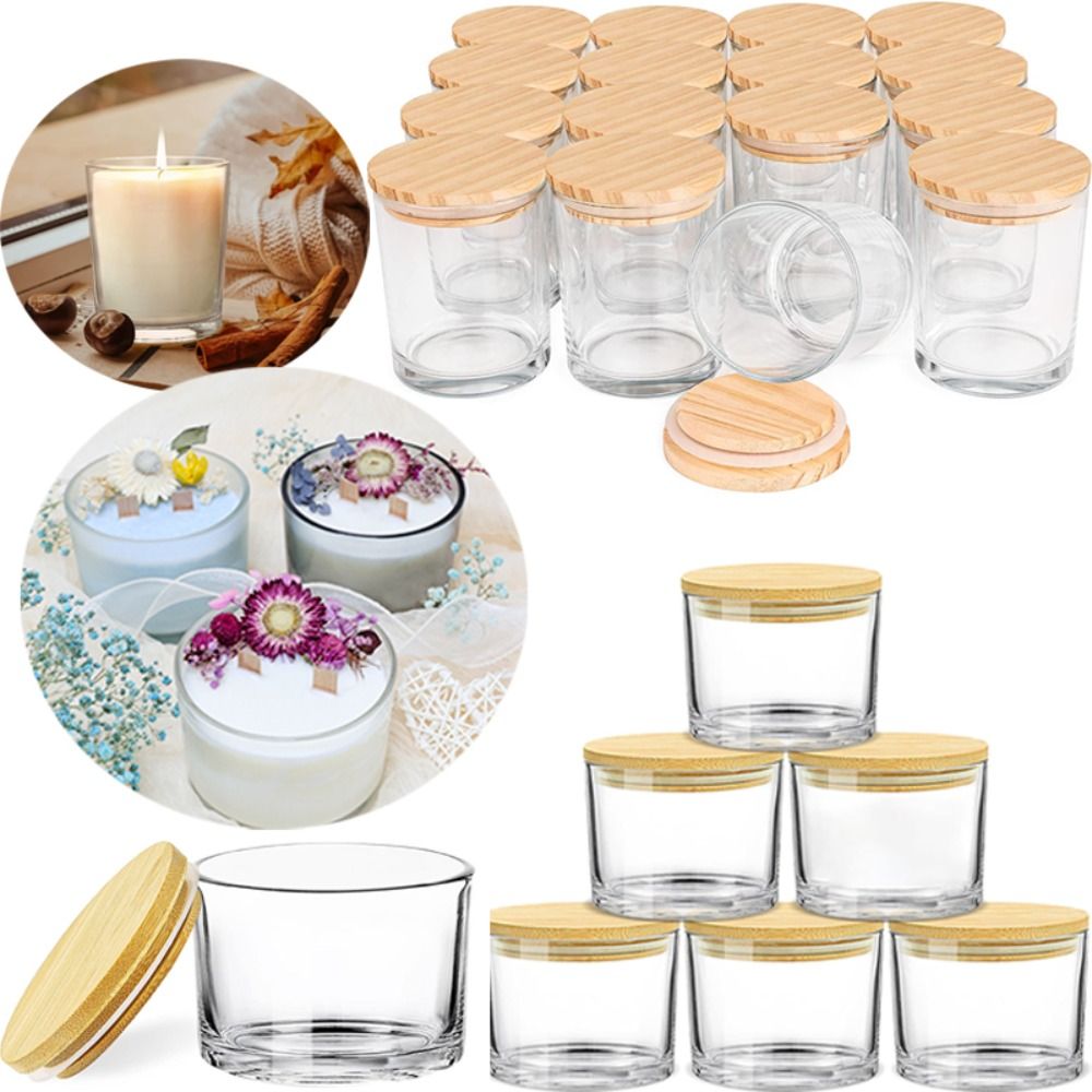 New Clear Glass Candle Jars Tr - Candle Making Supplies Jars ulasan dan harga