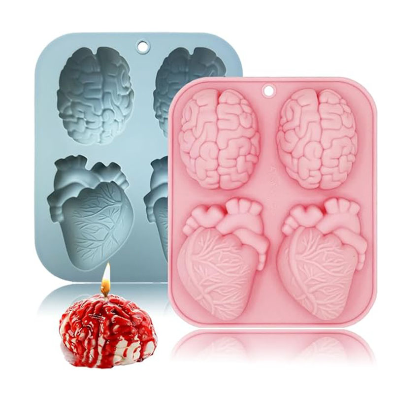 Human Brain And Heart Silicone - Candle Supplies Shop ulasan dan harga