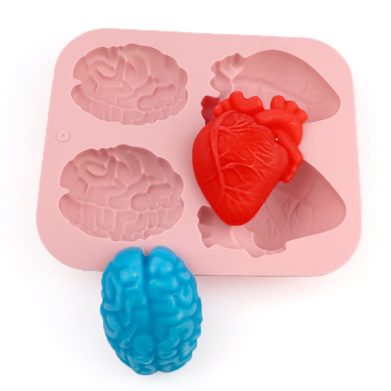 Human Brain And Heart Silicone - Candle Supplies Shop ulasan dan harga