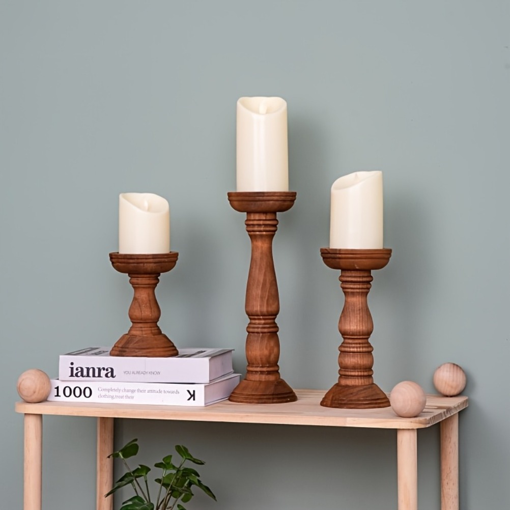 Vintage Wooden Candle Holders  - Candle Zero ulasan dan harga