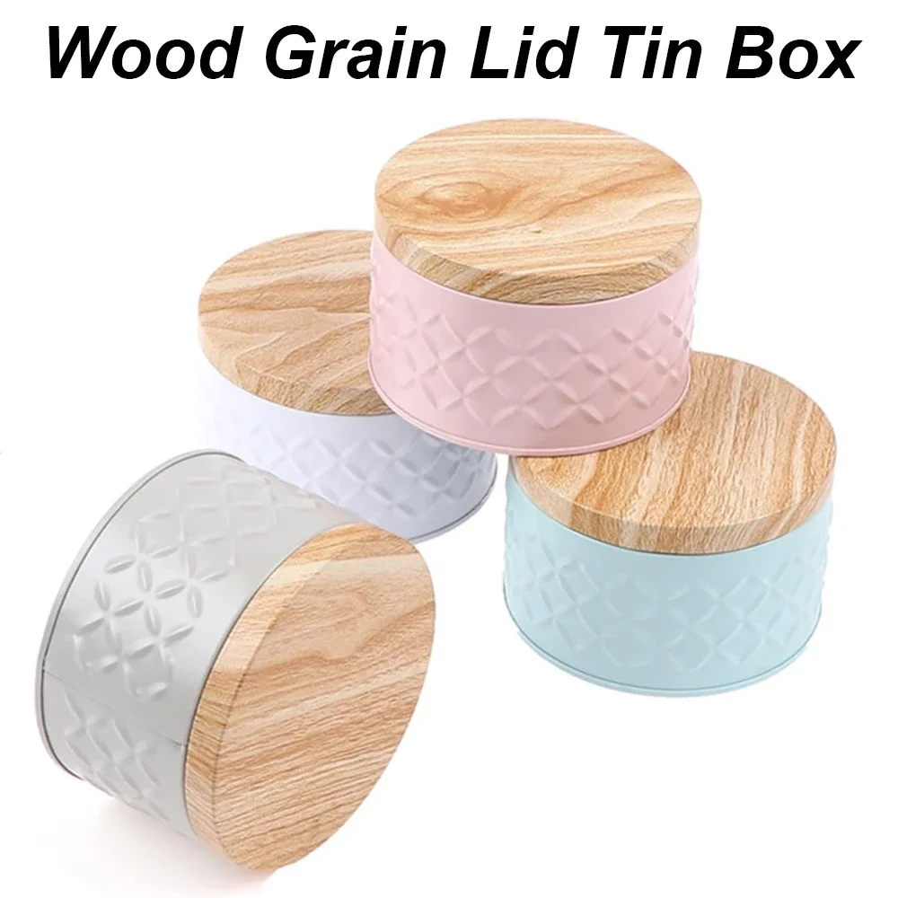 Tea Storage Jar Wood Grain Tin - Candle Making Supplies Jars ulasan dan harga