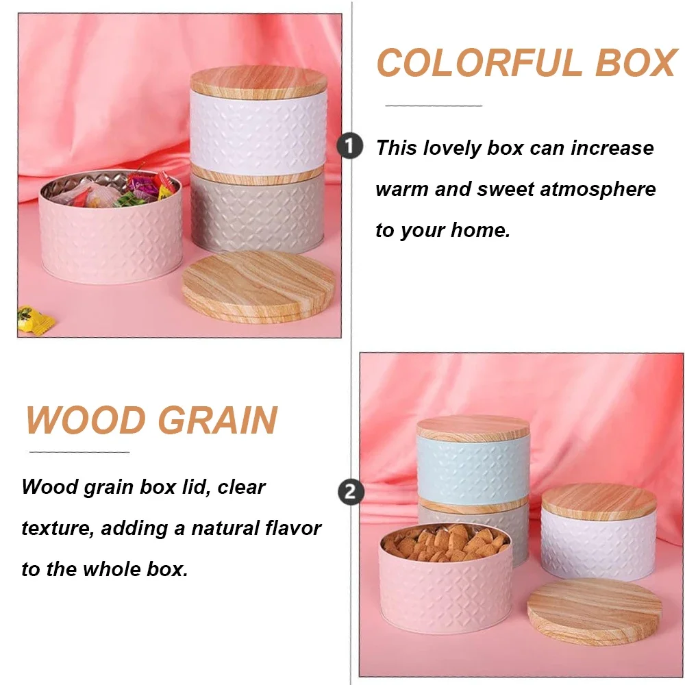 Tea Storage Jar Wood Grain Tin - Candle Making Supplies Jars ulasan dan harga