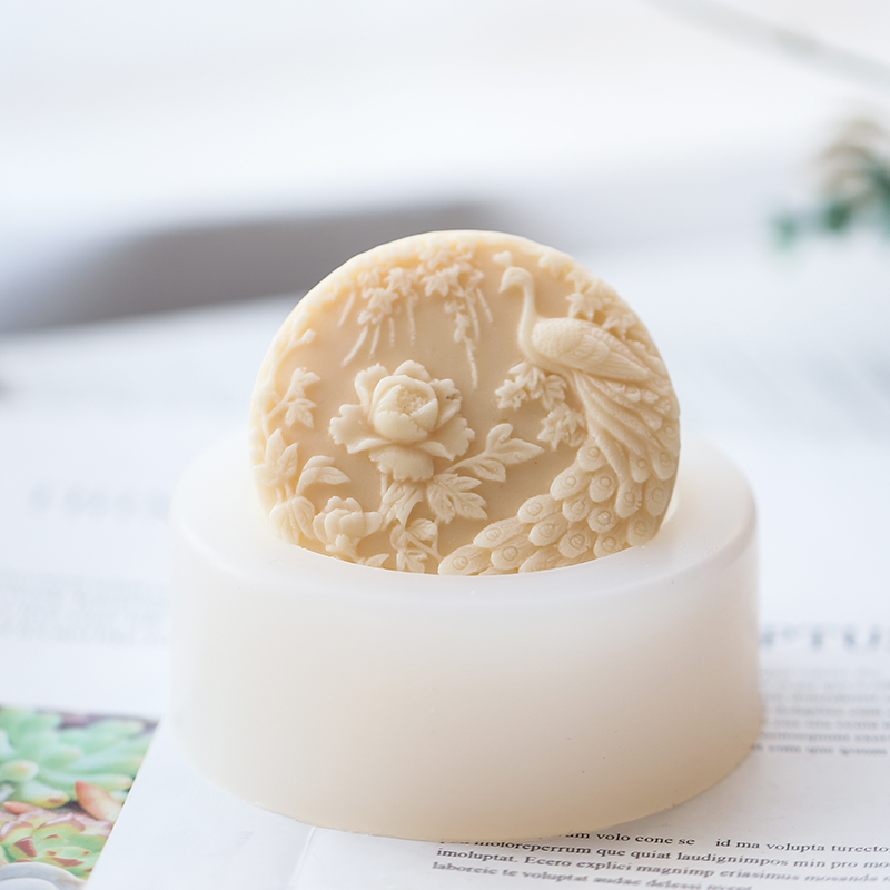 Peacock Flower Pattern Silicon - Candle Supplies Shop ulasan dan harga
