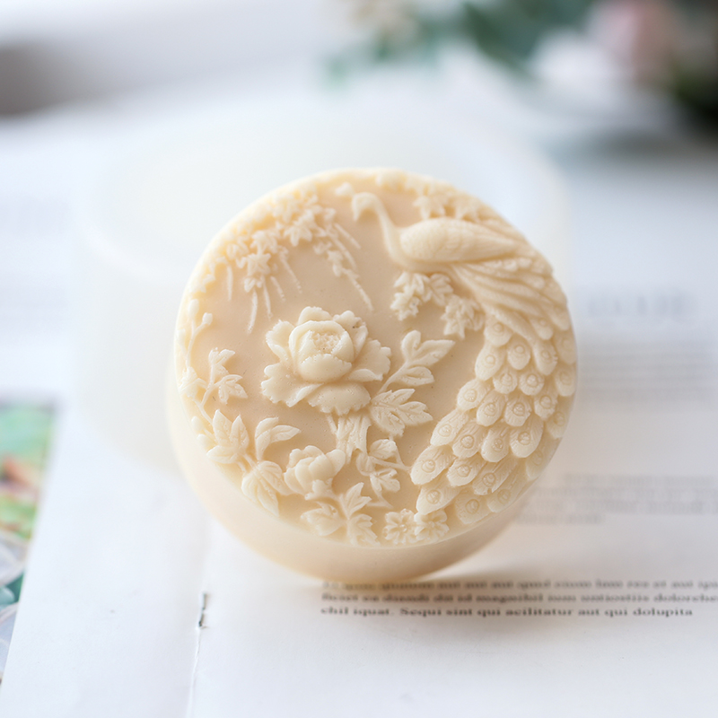 Peacock Flower Pattern Silicon - Candle Supplies Shop ulasan dan harga